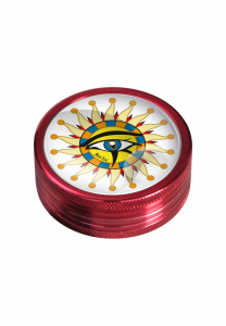 Grindere tutun si ierburi - Grinder metalic 'Black Leaf' Horus Eye, 2 parti, Ø50mm