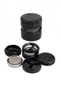 Grindere tutun si ierburi - Grinder Black Leaf, Windoz, 4 Parti, Negru, Ø62mm