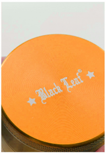 Grinder metalic Black Leaf, Mandala, 4 parti, Amber, Ø50mm [1]