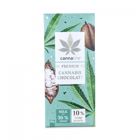 Ciocolata & Prajituri - Ciocolata premium Cannabis, cannaline, Lapte, 80g