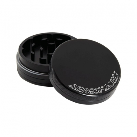 Grindere tutun si ierburi - Grinder metalic Aerospaced by Higher Standards, Negru, 2 parti, Ø50mm