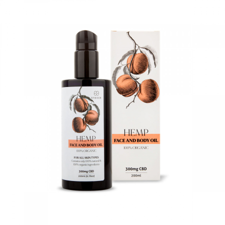 Cosmetice CBD - Ulei de fata si corp CBD, 300mg, Endoca, Organic, 200ml