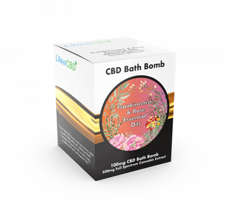 Cosmetice CBD - Bila efervescenta CBD, Tamaie si Trandafir, 100mg