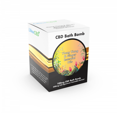 Cosmetice CBD - Bila efervescenta CBD, Ylang Ylang si Ghimbir, 100mg