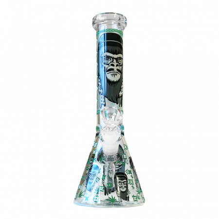 Bong sticla, Black Sheep, Glow Green Gorilla, Triple Glass, 25cm [2]
