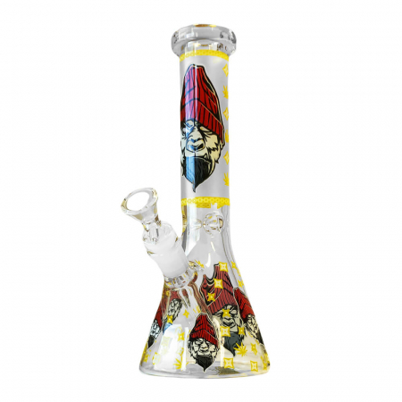 Bonguri - Bong sticla, Black Sheep, Glow Dark Yellow Gorilla, Triple Glass, 25cm