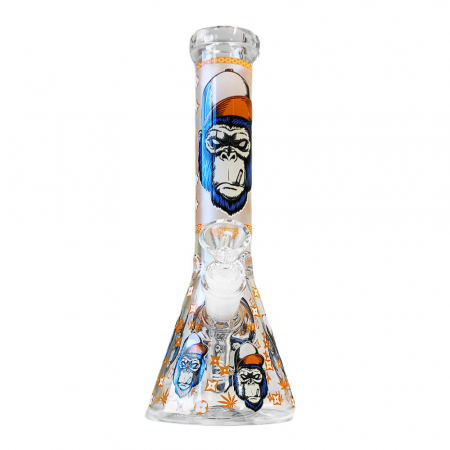 Bong sticla, Black Sheep, Glow Dark Orange Gorilla, Triple Glass, 25cm [2]