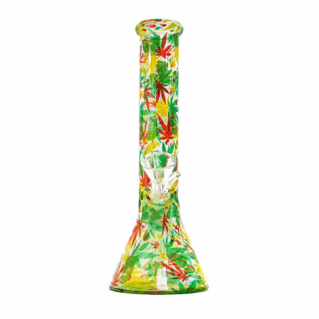 Bong sticla, Black Sheep, Rasta Leaves, 26cm [2]