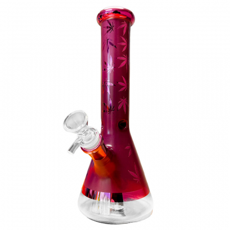 Bonguri - Bong sticla, Black Sheep, Weed Leaves Purple, 25cm