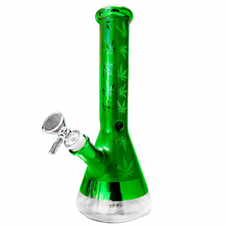 Bong sticla, Black Sheep, Weed Leaves Verde, 25cm [1]