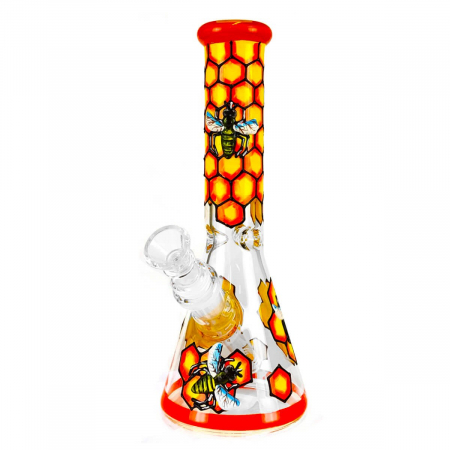 Bonguri - Bong sticla, Urban Crew, Bee Hive Pro Handcrafted, 25cm