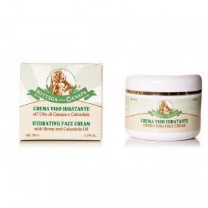 Creme si uleiuri de canepa - Crema de fata hidratanta cu ulei de canepa si calendula, Organic, 50ml
