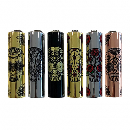 Altele - Bricheta Clipper, metal, Mexican Skulls