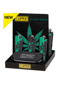 Accesorii - Bricheta Clipper, metal, Green Leaves