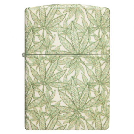 Altele - Bricheta originala Zippo, Cannabis Design Matte Color