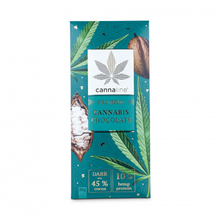 Ciocolata & Prajituri - Ciocolata premium Cannabis, cannaline, Dark, 80g