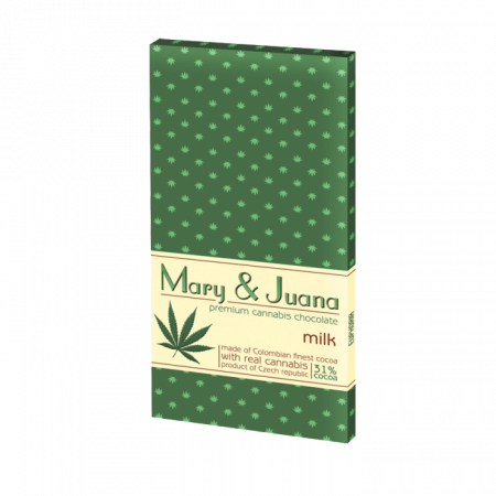Ciocolata & Prajituri - Ciocolata premium 'Euphoria' Mary & Juana, Cu Lapte, 95gr