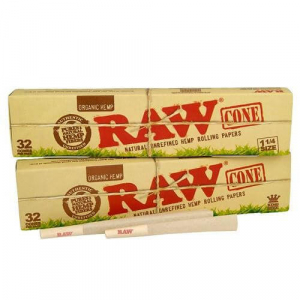 Foite & Filtre - Conuri din canepa pre-rulate RAW, Organic 1 1/4 x32
