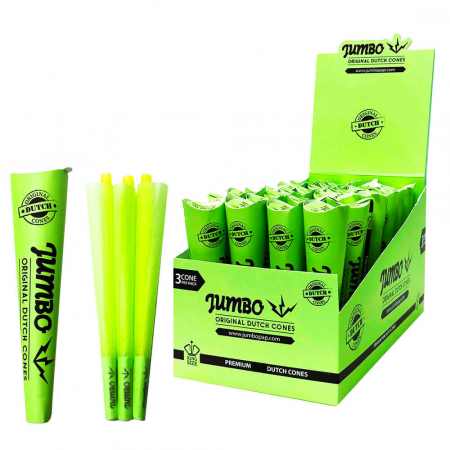 Conuri pre-rulate Jumbo, King Size, Verde x3 [1]