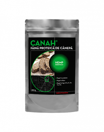 Faina & Pudra Proteica de canepa - Faina proteica de canepa, CANAH, 300g