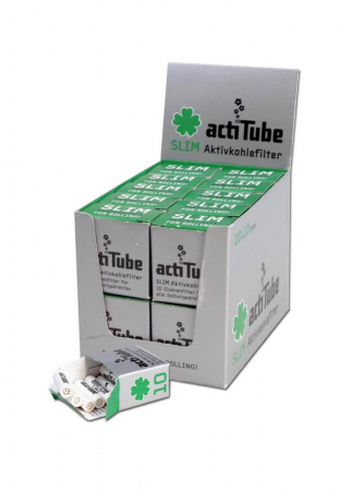 Filtre tigari - Filtre actiTube Slim Carbon Activ 7mm x 10buc