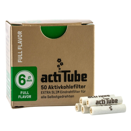 Filtre Carbon - Filtre carbon actiTube, Slim Gold, 6mm, 50 buc