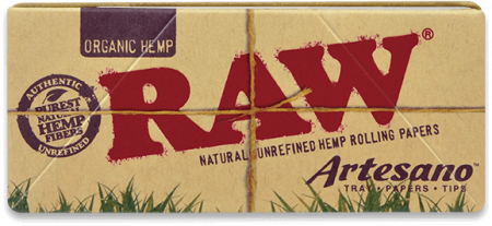 Foite RAW - Foite Canepa Organic RAW Artesano King Size Slim cu Filtre si Tava