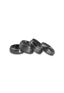 Grinder Black Leaf, Groove, 4 Parti, Silver, Ø40mm [1]