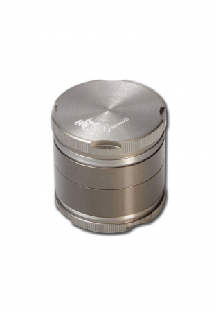 Grindere tutun si ierburi - Grinder metalic 'Black Leaf' New Edge, Granit, 4 parti, Ø38mm