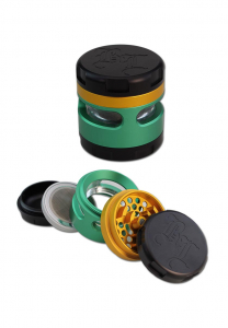 Grindere tutun si ierburi - Grinder 'Black Leaf' Windoz, 4 Parti, Mix, Ø62mm