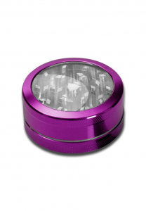 Grindere tutun si ierburi - Grinder metalic Neutral Window, Violet, 2 parti, Ø50mm