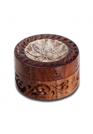 Grindere tutun si ierburi - Grinder RoseWood 'Leaf', 2 Parti, Ø35mm