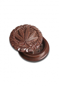 Grindere tutun si ierburi - Grinder RoseWood 'Leaf', Full, 2 Parti, Ø45 mm