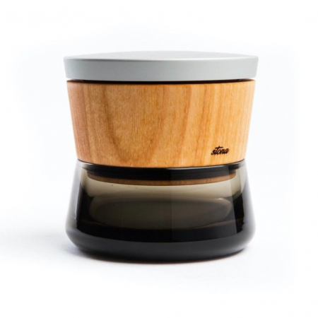 Grindere tutun si ierburi - Grinder 'Stona' Premium, Lemn de Cires, Pearl Grey