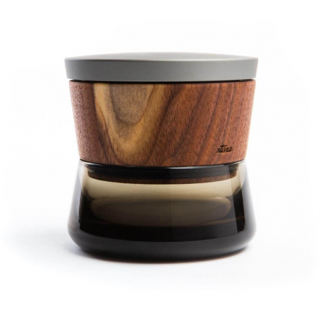 Grindere tutun si ierburi - Grinder 'Stona' Premium, Lemn de Nuc Negru, Deep Grey