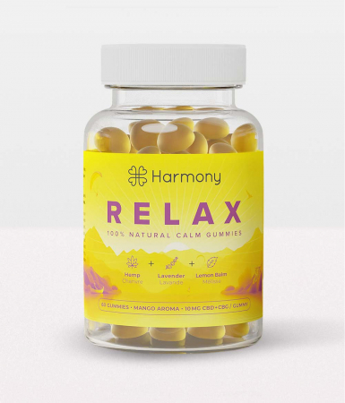 Bomboane & Gume - Jeleuri CBD+CBG, Harmony, Relax Gummies, 600mg