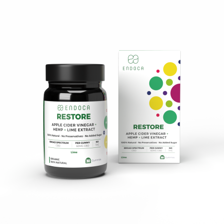 Bomboane & Gume - Jeleuri CBD, Endoca, RESTORE, Lime, 1200mg