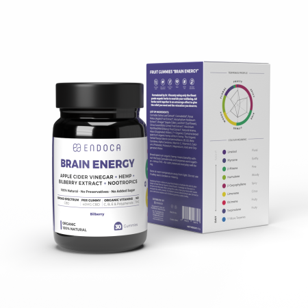 Jeleuri CBD, Endoca, BRAIN ENERGY, Bilbery, 1200mg [2]