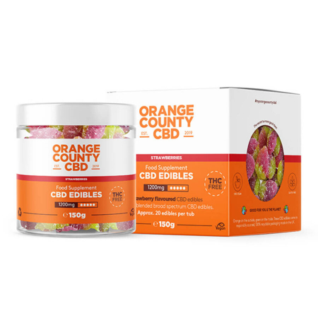 Bomboane & Gume - Jeleuri CBD, Orange County CBD, Capsuni, 1200mg