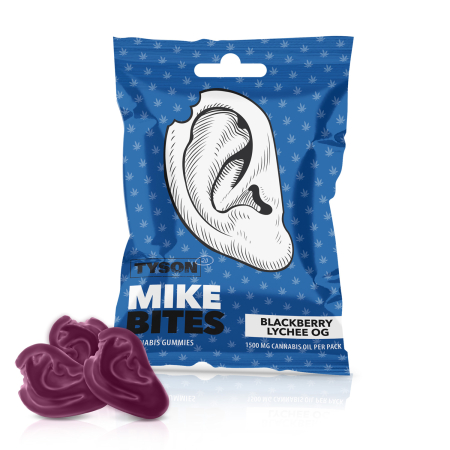 Ulei CBD / Ulei de Canabis - Jeleuri cu ulei de canabis , Tyson 2.0, Mike's Bites Blackberry Lychee OG, 50g