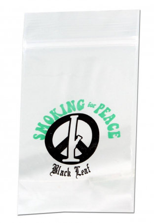 Accesorii - Punga Resigilabila Black Leaf Peace, 40x60mm, 100buc