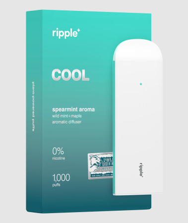 Tigari electronice - Tigara electronica, Ripple+, COOL, Spearmint, fara nicotina, 1000 pufuri