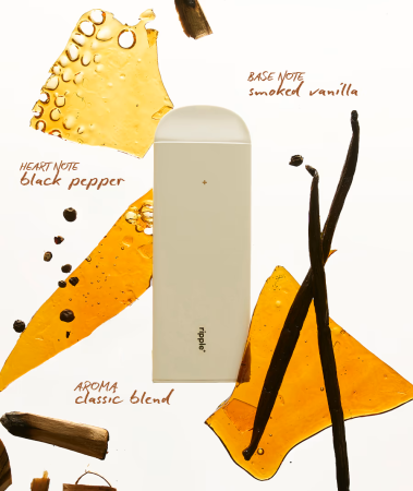 Tigari electronice - Tigara electronica, Ripple+, GOLD, Classic, fara nicotina, 1000 pufuri