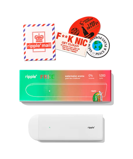 Tigara electronica, Ripple+, FREE, Pepene verde, fara nicotina, 1000 pufuri [5]