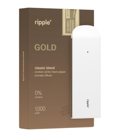Tigara electronica, Ripple+, GOLD, Classic, fara nicotina, 1000 pufuri [0]