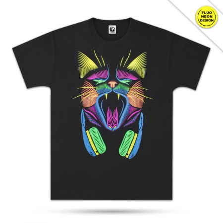 Tricouri - Tricou Fluorescent DJ CAT