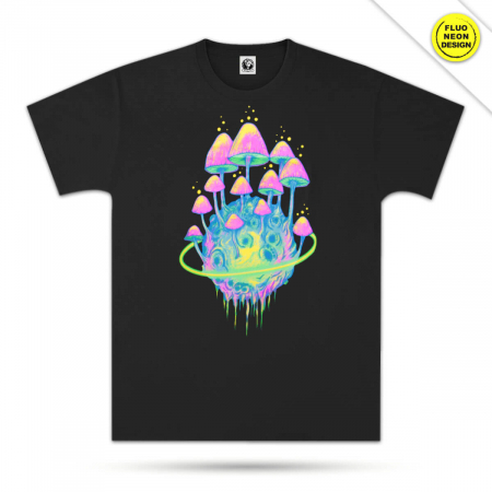 Tricouri - Tricou Fluorescent Planet Mushroom
