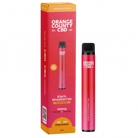 Vaporizatoare CBD - Vaporizator CBD + CBG, Orange County CBD, Kiwi Strawberries, 500mg