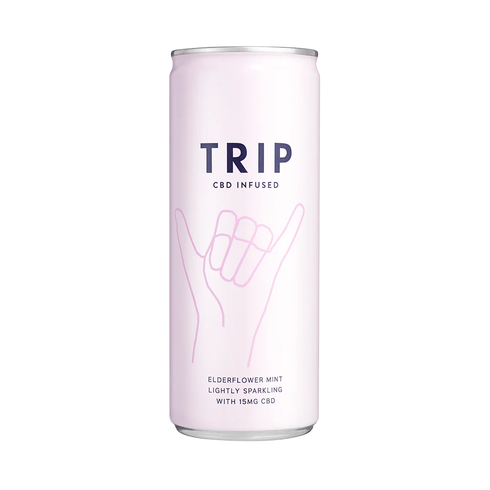 Dulciuri CBD - Bautura racoritoare CBD, TRIP, Elderflower Mint, 250ml