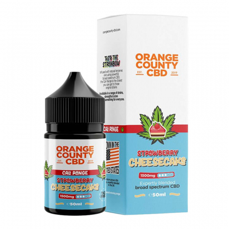 E-Lichid CBD - E-Lichid CBD 3%, Orange County CBD Cali Strawberry Cheescake, 1500mg, 50ml